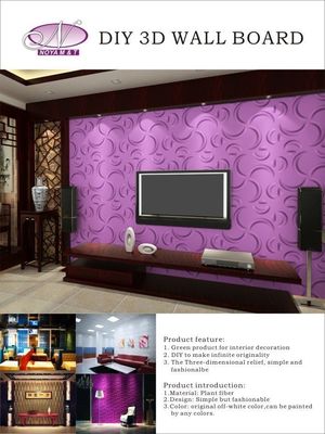 Decoratief 3D-pvc-paneel voor binnenmuren met akoestische isolatie en op maat gemaakte ontwerp