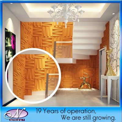 Bouwmateriaal 3D PVC-akoestisch wandpaneel met milieuvriendelijke E1-certificering
