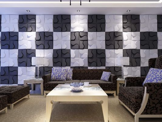 Waterdicht akoestisch geluid 3D-paneel voor kantoor interieur muur decoratief 500mmx500mm