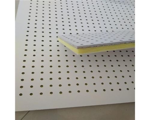 Brandvaste akoestische geluidsdichte glasvezel plafondplaat met plafond-T-grid-installatie