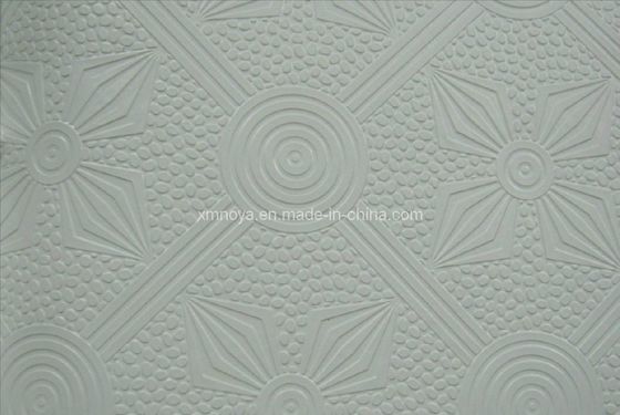 Waterdichte plafondplaat van gipsplaten met gegooid plafond, PVC-lamineerfilm 900 kg/m3 zonder patroon