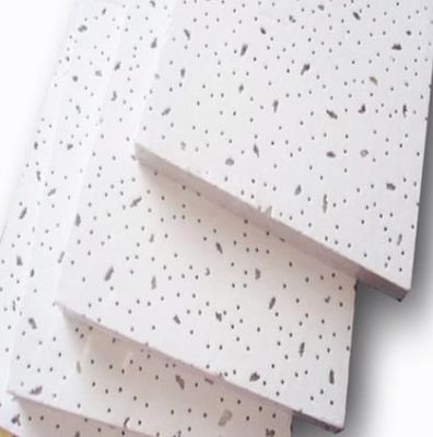 Acoustic Mineral Fiber Wool Drop Ceiling Tile Panels met streeplijnen