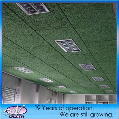 Plafond Acoustic Mineral Fiber Board Branddicht Houtwol Acoustic Plafondmateriaal