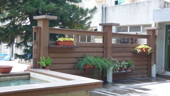 Groen hout graan patroon gerecycled waterdicht WPC dekvloeren voor prestaties