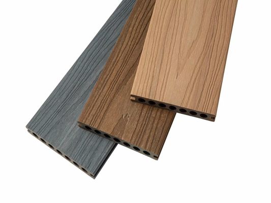 Hout Plastic Composite WPC hek en Pergola Decoratieve pilaar Bruin Oppervlak Afgerond