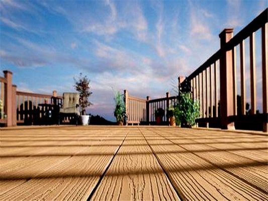 Houtkorrelpatroon Groen WPC vloer Synthetisch / Hout Plastic Composite Decking 90mm*40mm
