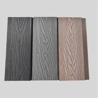 Buitenhouten hout plastic composiet WPC dekheining hek NY75 * 25 met hout graan patroon