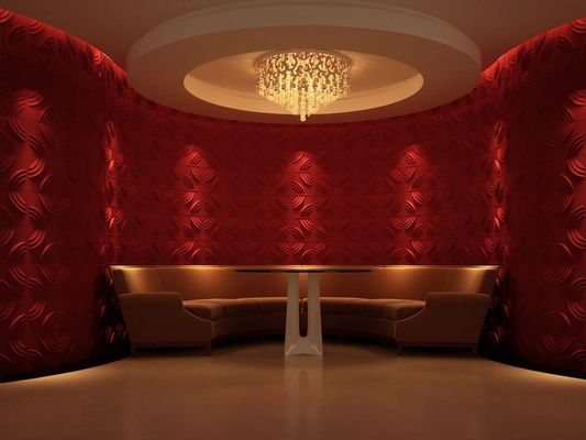 Vierkante rand akoestische geluidsisolatie 3D wanddiffusie paneel voor milieuvriendelijk decor