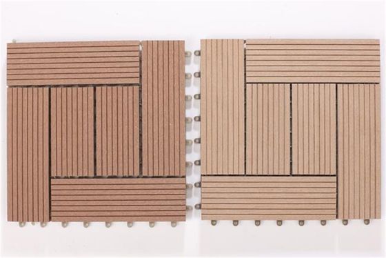 Houtkorrelpatroon WPC buitendekvloertegels voor synthetisch hout plastic composiet