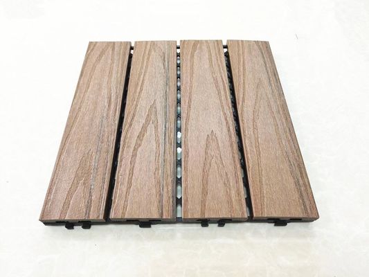 Houtkorrelpatroon WPC buitendekvloertegels voor synthetisch hout plastic composiet