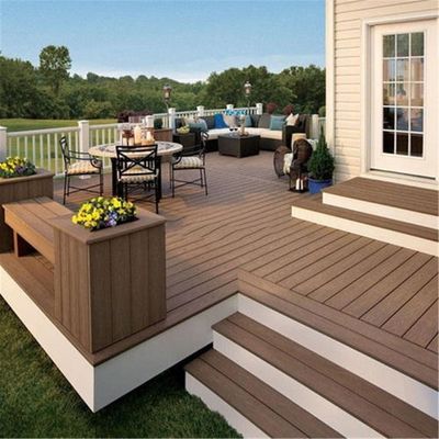 Type Composite Wood Floor 150mm*25mm voor buitenvloeren Solid Wood Composite Floor