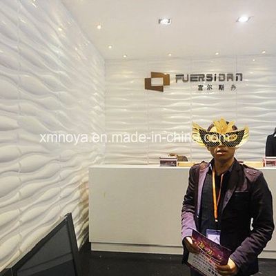 Op maat gemaakte 500mmx500mm brandwerend 3D PVC-paneel voor Enterprise Image Wall Background