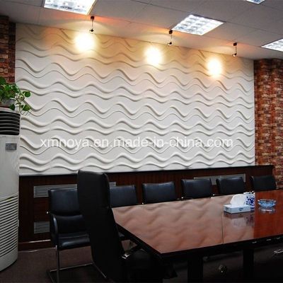 Op maat gemaakte 500mmx500mm brandwerend 3D PVC-paneel voor Enterprise Image Wall Background