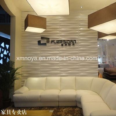 Op maat gemaakte 500mmx500mm brandwerend 3D PVC-paneel voor Enterprise Image Wall Background