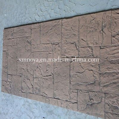 Geel / goud brandwerend Aston mineraalvezel stenen wandpaneel voor gebouw decoratief