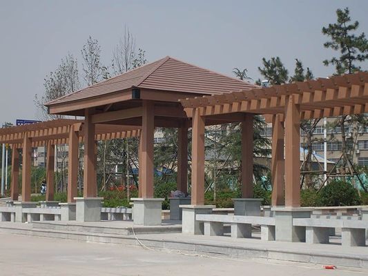 Brandbestendige WPC hout-plastic composietdekvloeren in bruin
