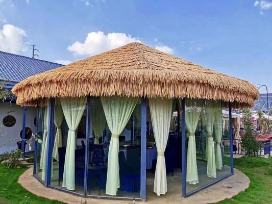 Op maat gemaakte brandwerende synthetische tropische rieten dakpannen voor hotel-HDPE Tiki Huts