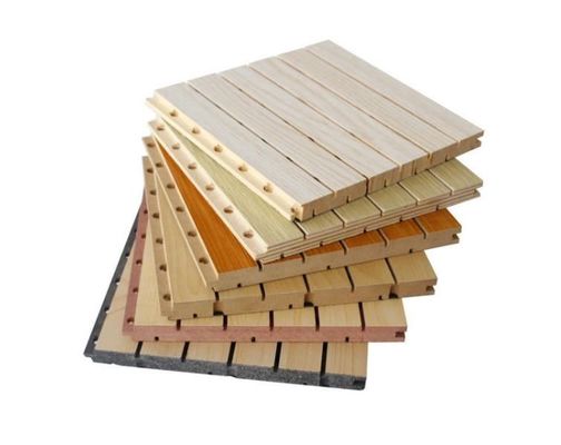 Accoustic Wooden Wall Board Perforated Wooden Acoustic Panels voor bouwmateriaal