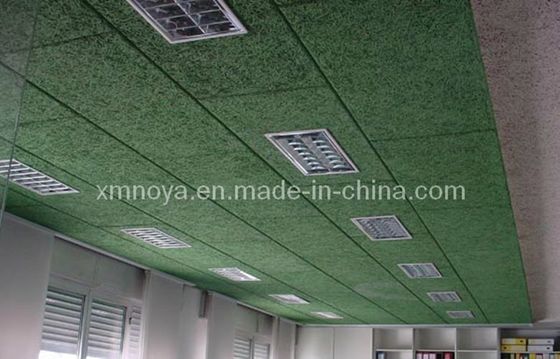 1200*2440mm Houtwol geluidsdempingsbord voor geluidsreductie plafonddecoratie