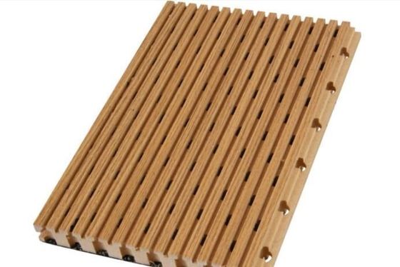 600*600 vierkantrand brandwerend akoestisch houten MDF wandpaneel voor interieur