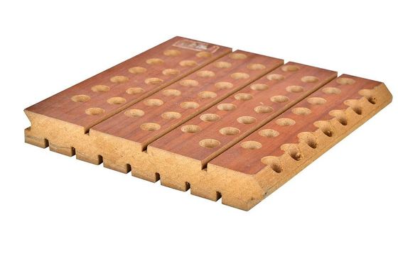 Decoratieve wand micro geperforeerd akoestisch houten bord met vierkant rand DSC 9994
