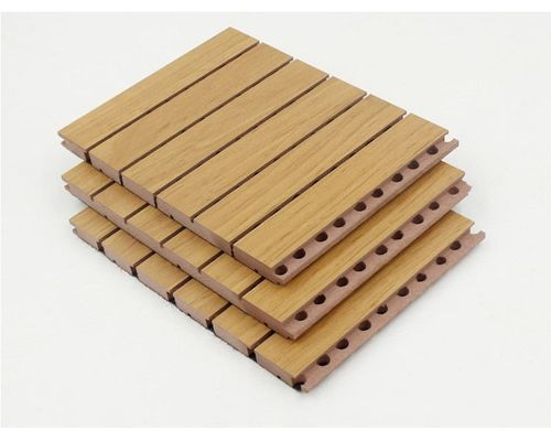Decoratieve wand micro geperforeerd akoestisch houten bord met vierkant rand DSC 9994