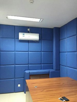 Vergaderzaal Decoratie Vierkante rand Glasvezel akoestisch wandpaneel B2 brandwerend
