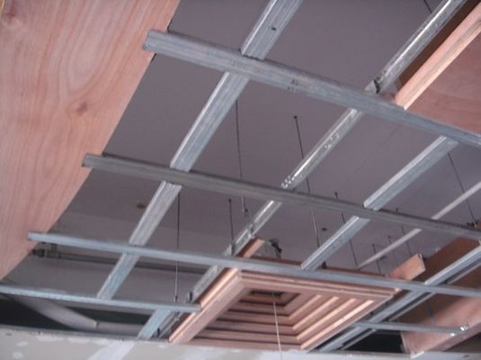 Metalen stuw en spoor rollen vormen droogwand gegalvaniseerd Unistrut plafond ophanging