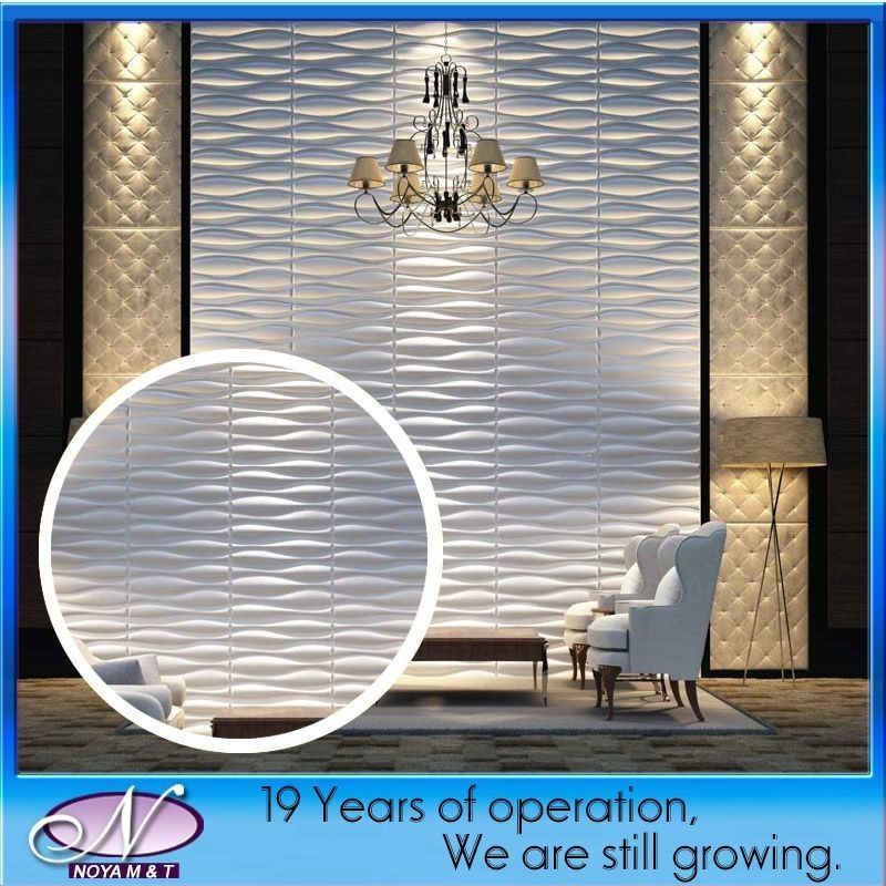 Decoratief 3D-paneel voor vergaderruimte Waterdicht PVC-wandbekleding Bouwmateriaal
