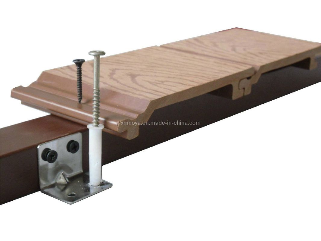 Glijdend afwerking Waterdicht en weerbestendige WPC buitenwandpaneel 156MM*21MM
