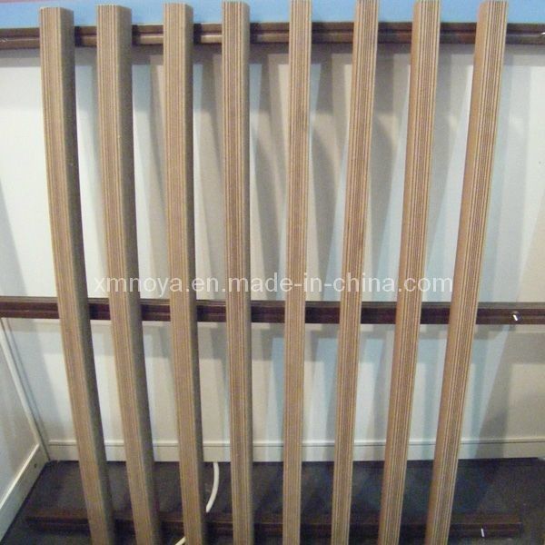 Buitenhouten hout plastic composiet WPC dekheining hek NY75 * 25 met hout graan patroon