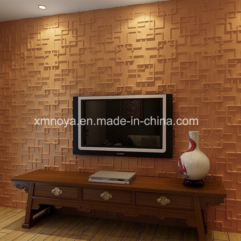 500mmx500mm akoestische panelen pvc 3d wandpaneel voor tv achtergrond in moderne woonkamer