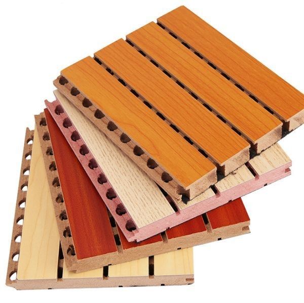 Vervangbaar geluidsdempend geperforeerd houten akoestisch bord voor wanddecoratie