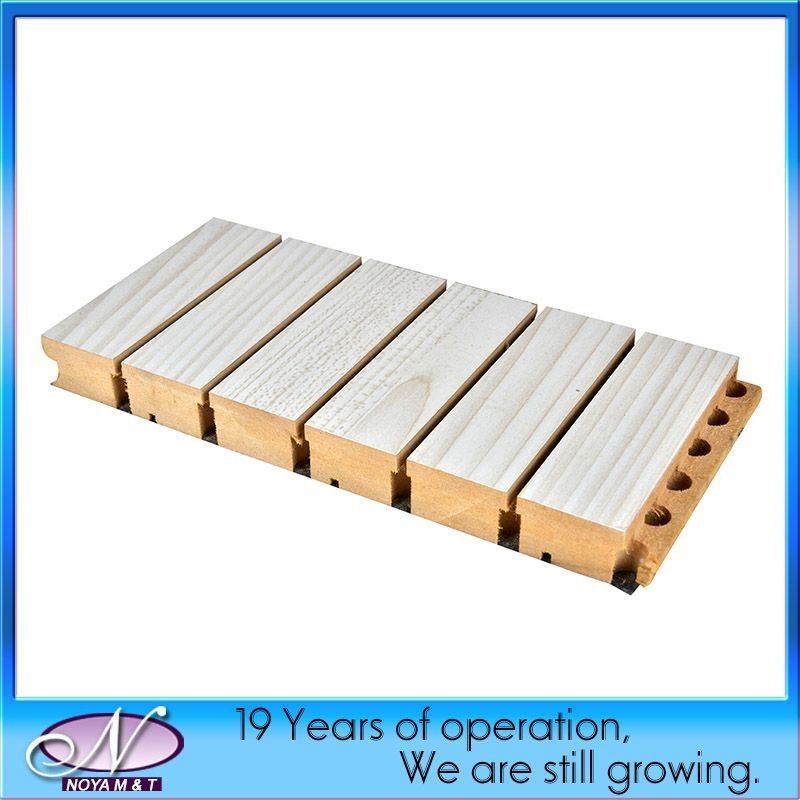 Interieur Decoratief B1 Brandbestendig MDF Houten Wandpaneel met akoestische geluidsabsorptie