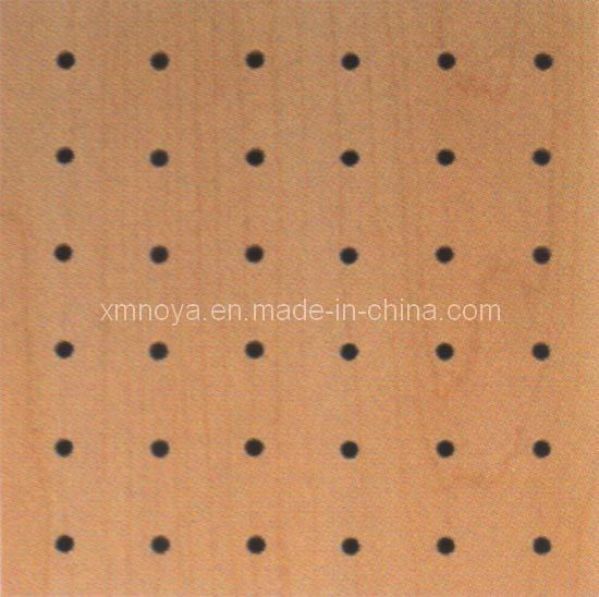 197*2400*15-18mm Decoratief houten akoestisch wandbord Finish veneer Perforated Design