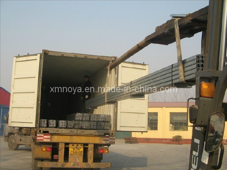 Vervangbare service gegalvaniseerd licht staal keel voor muur afscherming 50*35/70*35/73*36mm